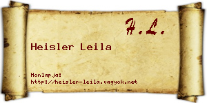 Heisler Leila névjegykártya